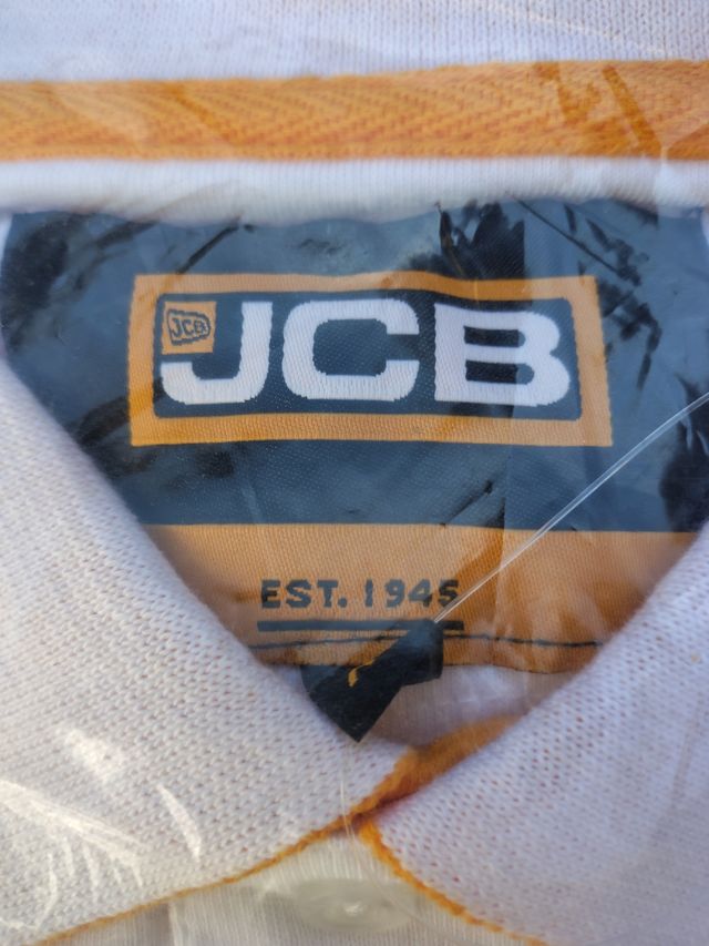 Polo JCB Bianco Taglia  L  100% Cotone