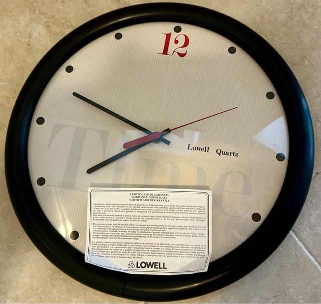 Orologio da parete vintage Lowell
