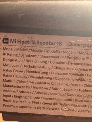 Patinete eléctrico Xiaomi 1S 