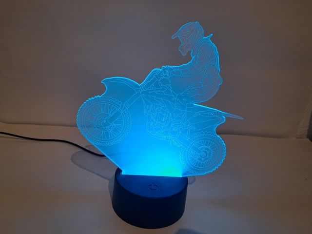 Lámpara LED 3D Motociclista