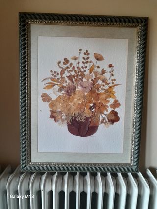 Cuadro de flores secas