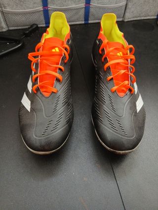 Zapatillas Adidas Predator Césped Negro Naranja