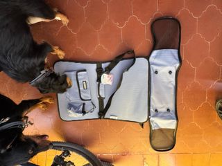 Bolso Transportín Perros Rayas Azul y Blanco
