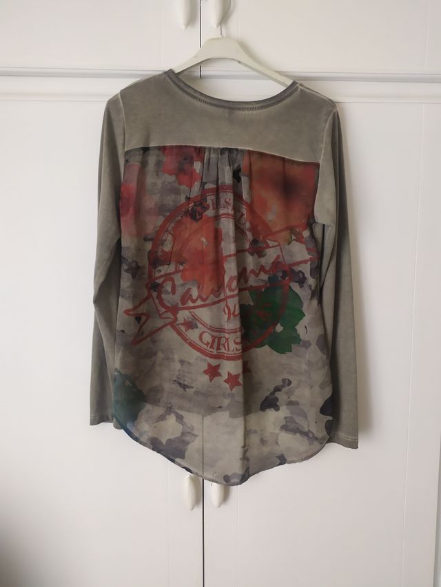 Camiseta kaki degradado T-L