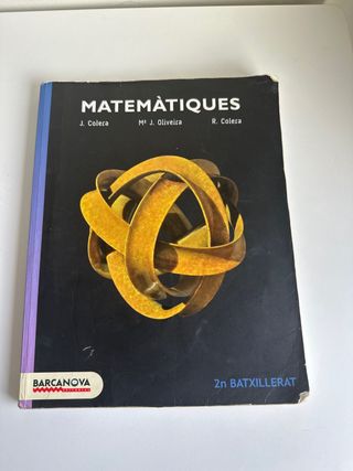 Matemàtiques 2n Batxillerat. Llibre de l'alumne