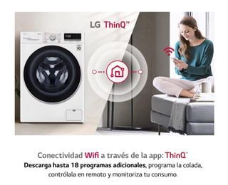 Lavadora LG ThinQ 12 kg F4WV5012S0W