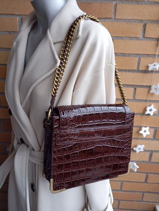 Bolso Cortefiel Marrón Cocodrilo