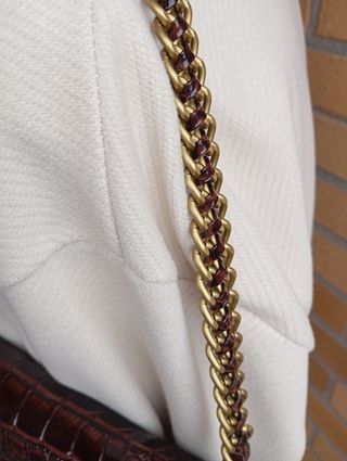 Bolso Cortefiel Marrón Cocodrilo