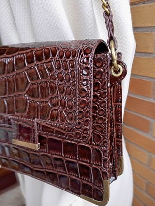 Bolso Cortefiel Marrón Cocodrilo