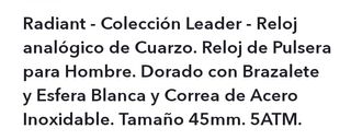 Reloj Radiant Dorado Hombre Nuevo
