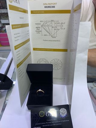 Anillo Oro 18K Moissanita