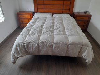 Edredón nordico blanco de plumas. 