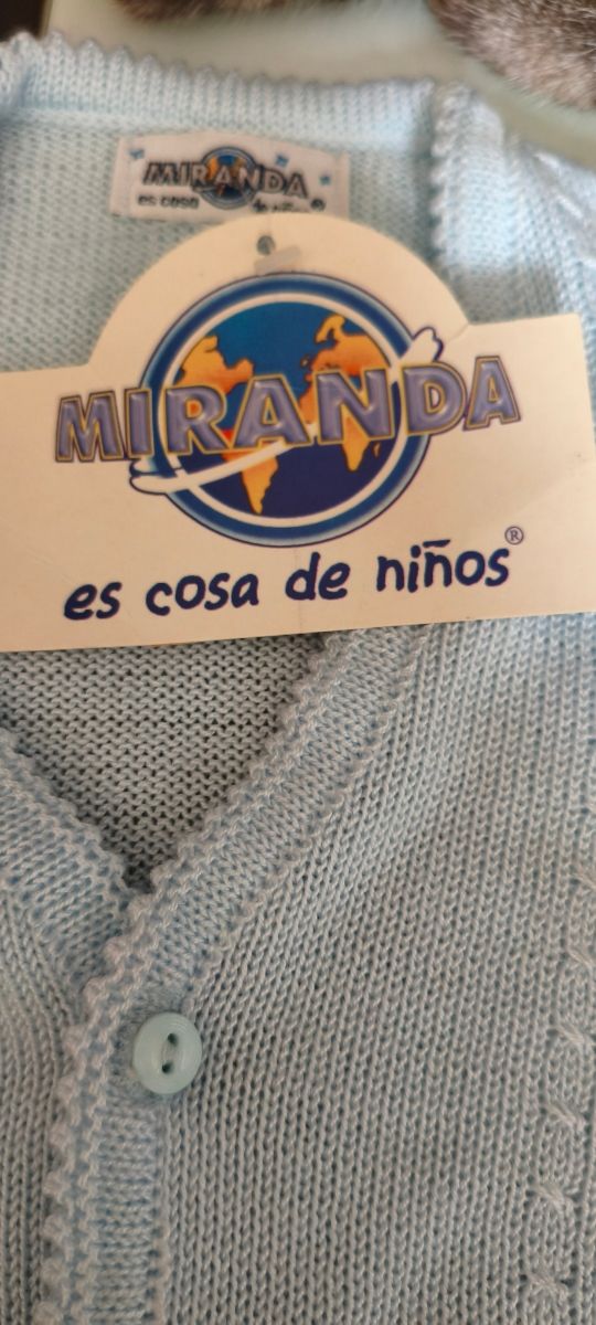 Cardigan blu per neonati. Miranda