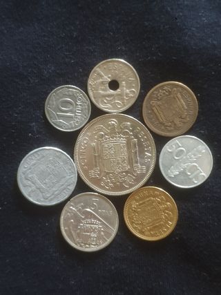 Monedas antiguas de Franco - Lote variado