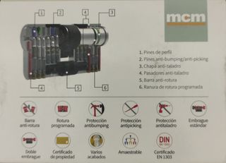 Cilindro de alta seguridad MCM SCX Plus