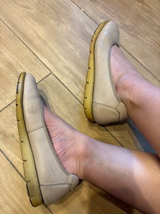Scarpe Ballerine Aerosoles Pelle Beige Tg 38