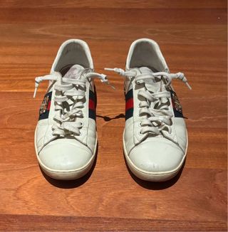 Zapatillas Gucci Ace Bordado Tigre Blancas