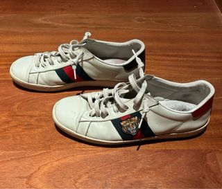 Zapatillas Gucci Ace Bordado Tigre Blancas