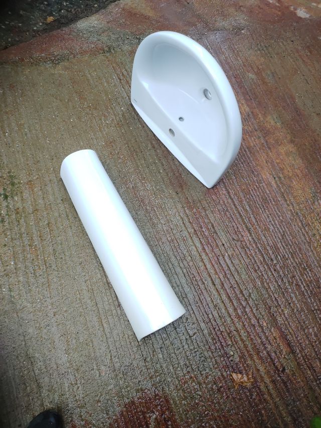 Pica lavabo de porcelana blanca