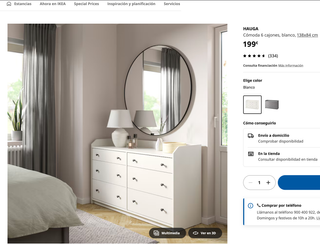 CÓMODA Ikea - 6 cajones blanca