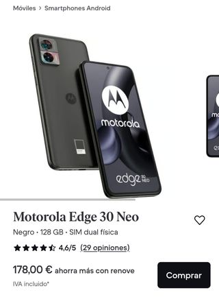 Motorola Edge 30 Neo Nero