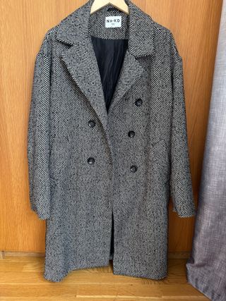 Abrigo NA-KD Gris Mujer,oversize