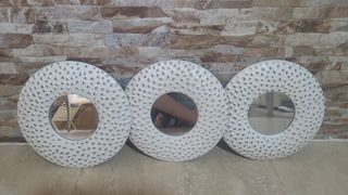 Lote 3 Espejos Decorativos Redondos