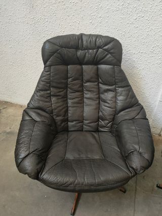 Sillones Bramin Giratorio Piel Dinamarca Mid Centu