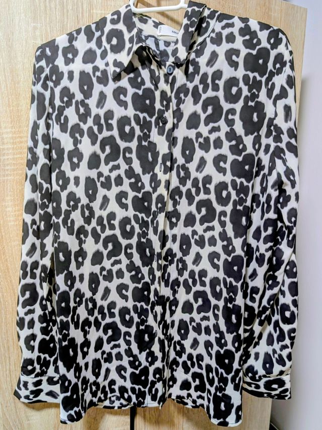 Camisa Mango Estampado Leopardo