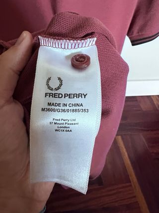 Polo Fred Perry Morado Talla M