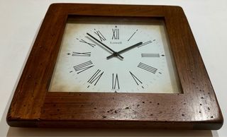 Orologio da parete Lowell in legno vintage