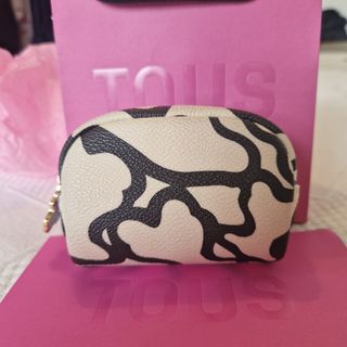 Monedero Tous Piel Beige y Negro