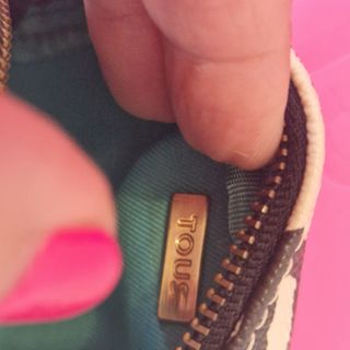 Monedero Tous Piel Beige y Negro