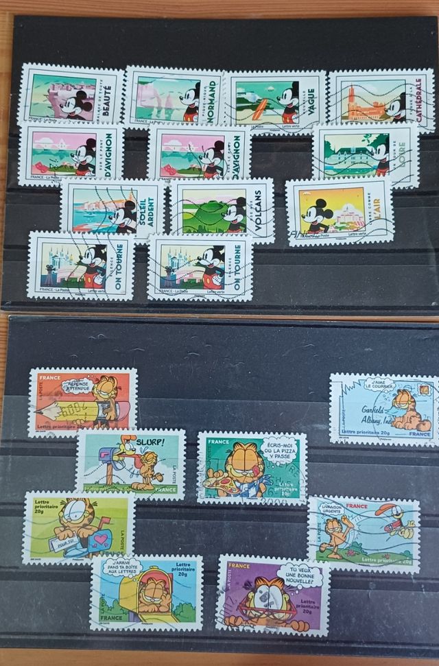 Francobolli Disney e Garfield