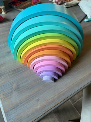 Arcoíris de Madera Colores Pastel