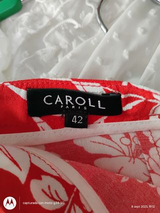 Conjunto Carroll floral rojo talla XL