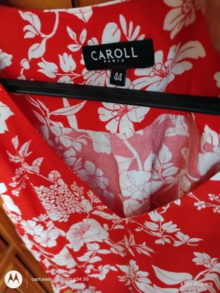 Conjunto Carroll floral rojo talla XL