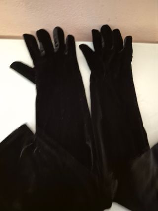 Guantes largos negros para disfraz