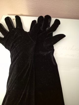 Guantes largos negros para disfraz