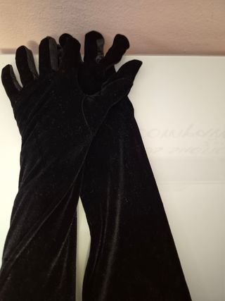 Guantes largos negros para disfraz