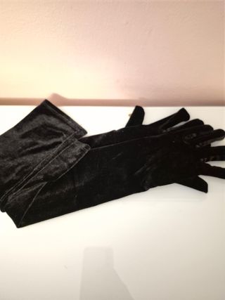Guantes largos negros para disfraz