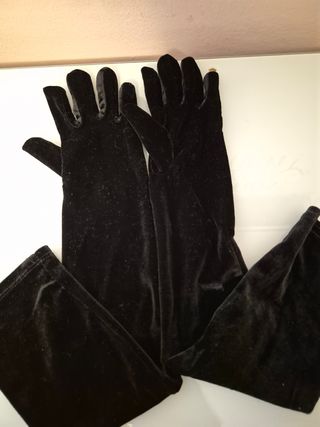Guantes largos negros para disfraz