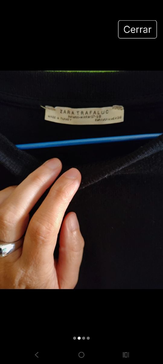 Jersey fino Zara bordado flores