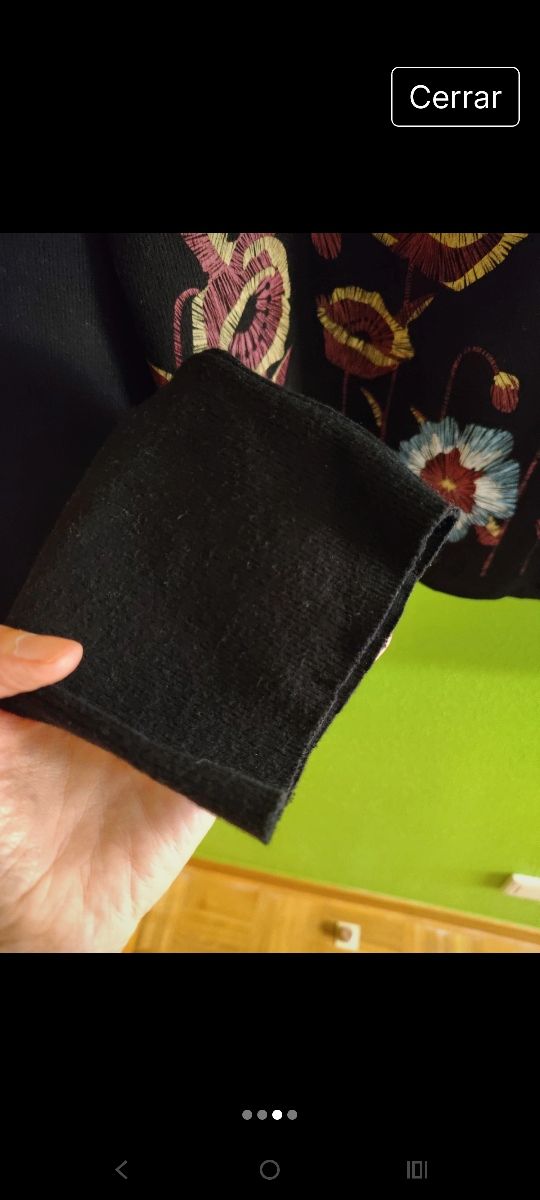 Jersey fino Zara bordado flores