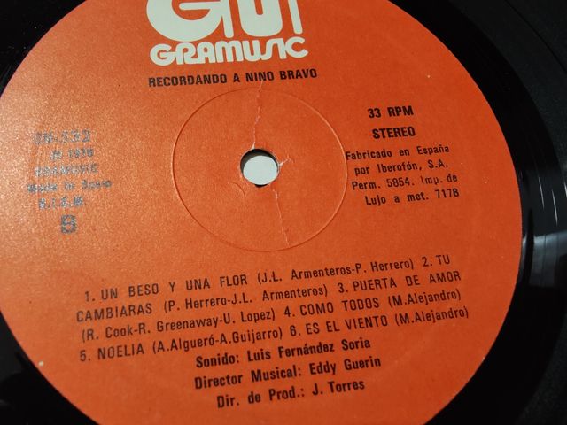Vinilo Recordando a Nino Bravo
