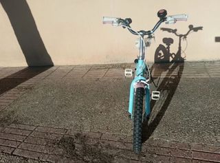 Bici infantil 18 color turquesa y rosa
