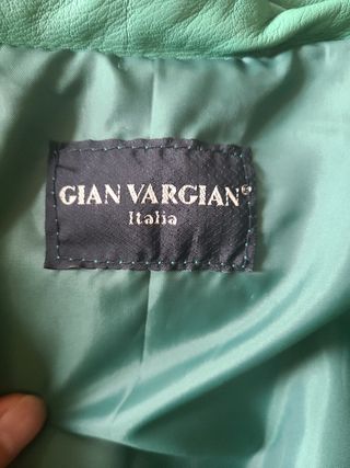 Giacca in pelle verde