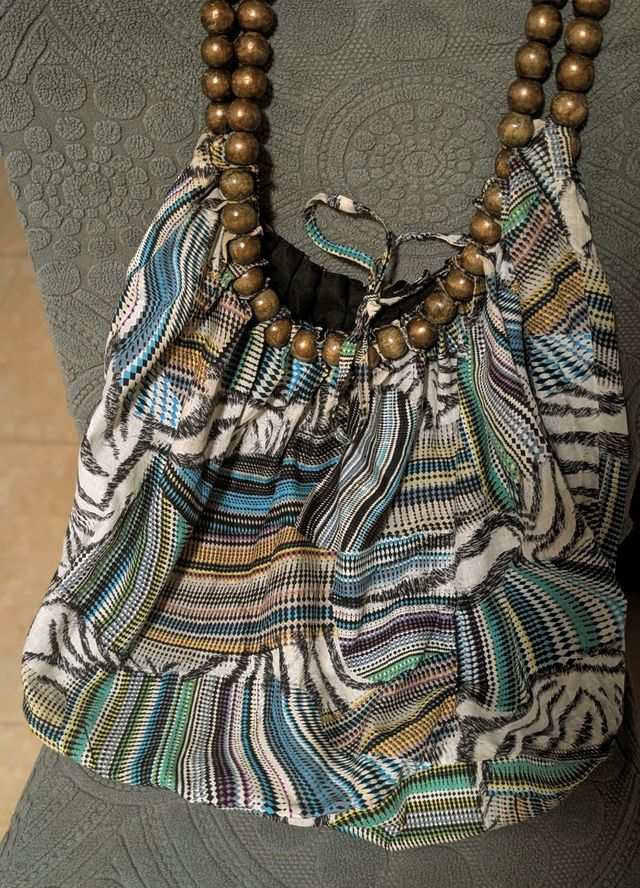 Bolso de tela estampado