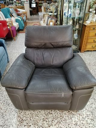 SILLÓN RELAX POLIPIEL NEGRO