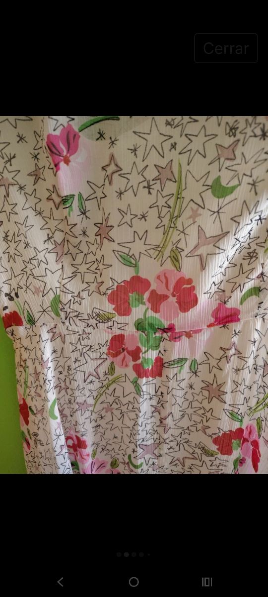 Vestido Zara Estampado Flores y Estrellas